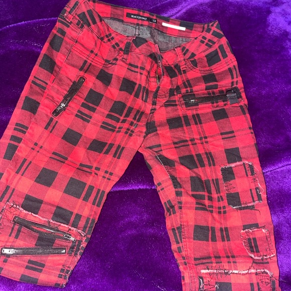 other Denim - Red punk rock pants